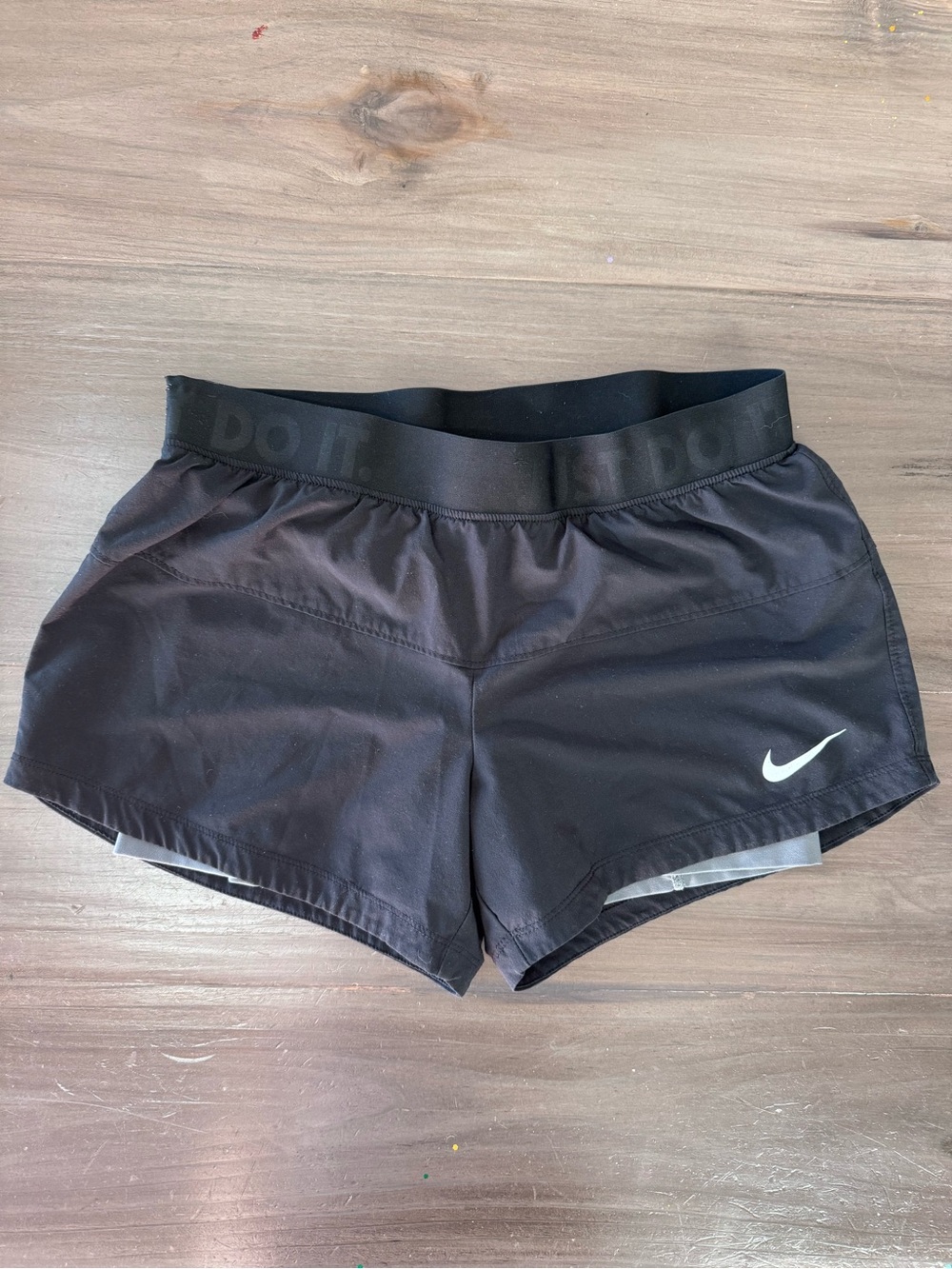 Nike Dri-Fit Lined Running Shorts Black Women’s S Streetwear Hiking